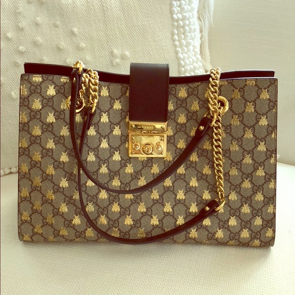 gucci bag with gold bees
